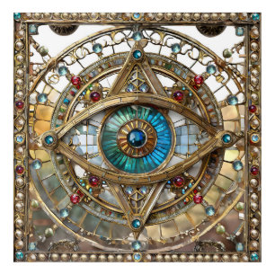 Third Eye Ornate Window Pane Acrylic Print