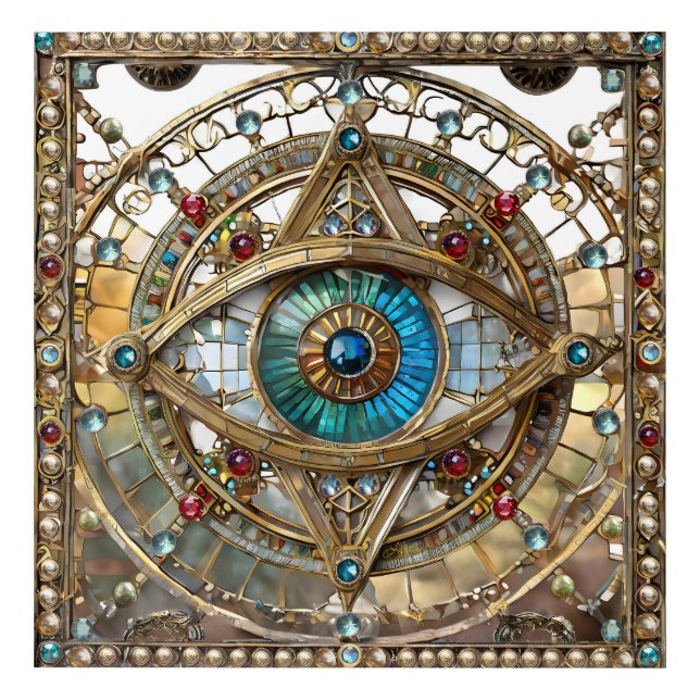 Third Eye Ornate Window Pane Acrylic Print (Front)
