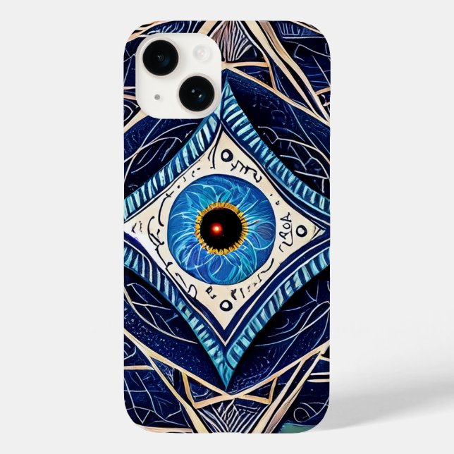 Third Eye Protection Magic Spell Blue Evil Eye Case-Mate iPhone Case (Back)