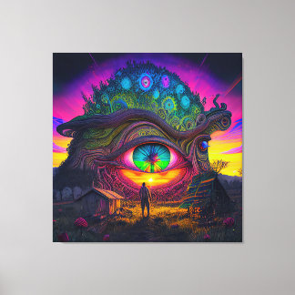 Third Eye Psychedelic moments abstract surrealism Canvas Print