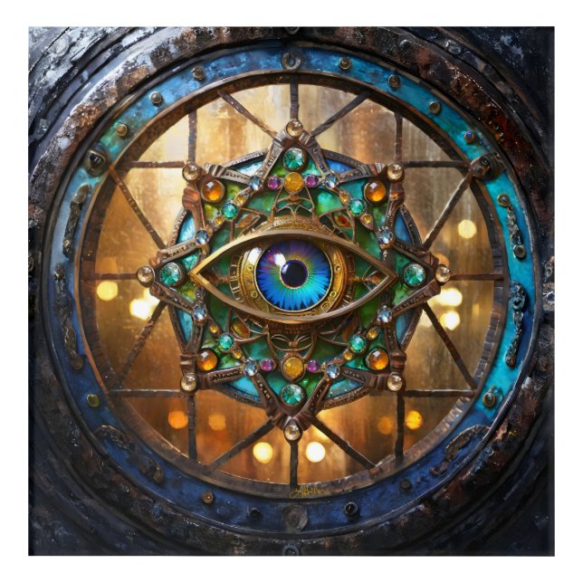 Third Eye Rustic Porthole Window Acrylic Print (Front)