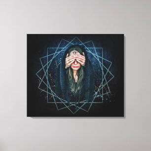 third eye witch wrapped canvas print