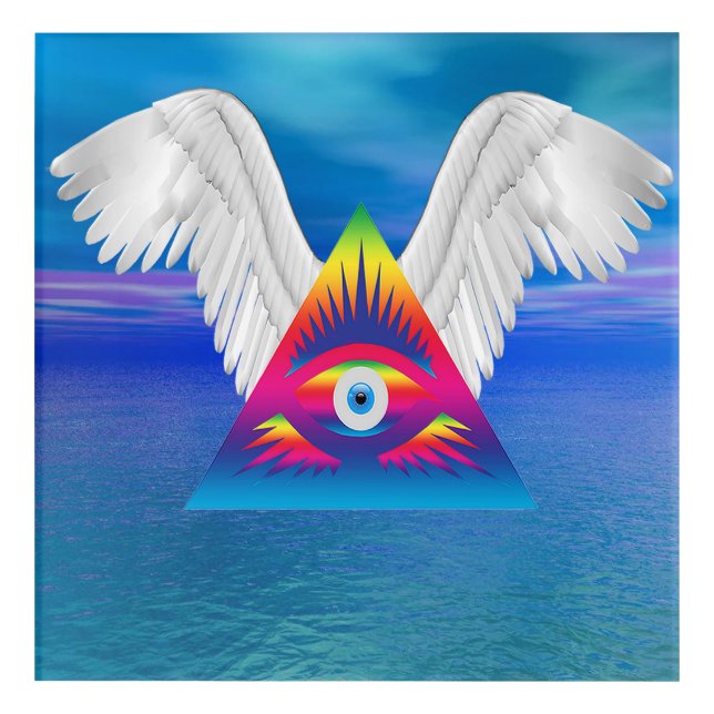 Third Eye with Wings Acrylic Print (Front)