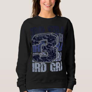 Third Grade 3rd Grader Stacked Leopard for Teacher Sweatshirt