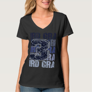 Third Grade 3rd Grader Stacked Leopard for Teacher T-Shirt