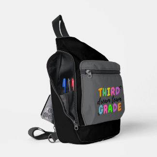 Third Grade, Classic Back to School Students Gift Sling Bag