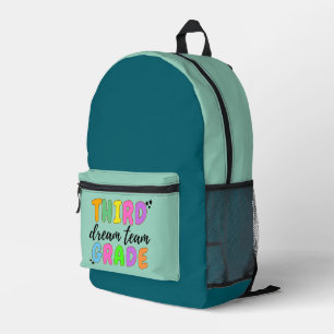 Third Grade, Cute Colorful Back to School Kid Printed Backpack