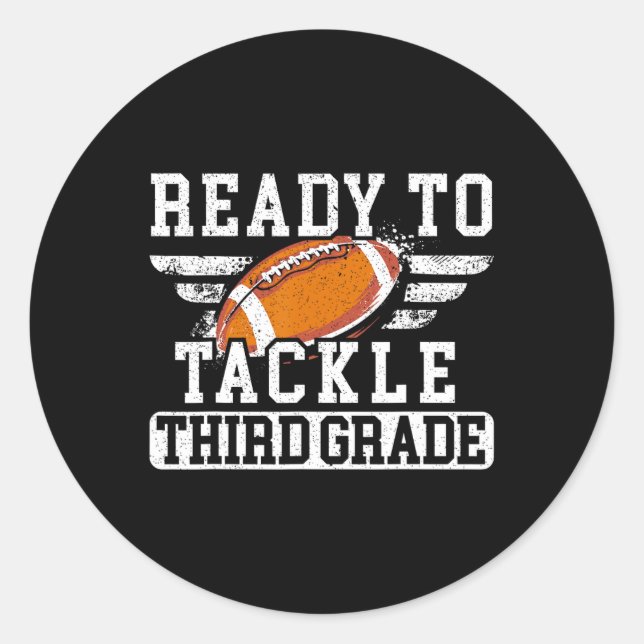 Third Grade First Day Of School Back To School  Classic Round Sticker (Front)