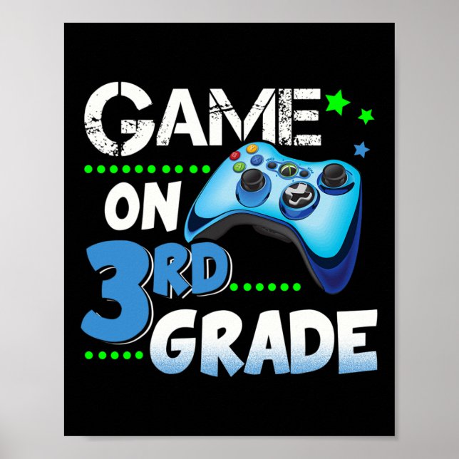 Third Grade Fun Game On 3rd Grade Gift  Poster (Front)
