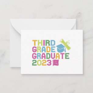 Third Grade Graduate 2023 Graduation Vacation Gift Note Card