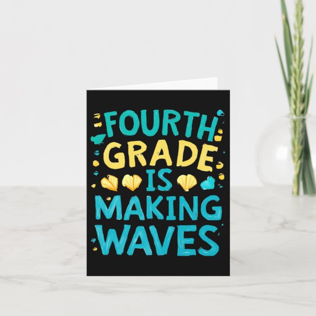 Third Grade Is Making Waves Back To School Kids An Card (Front)
