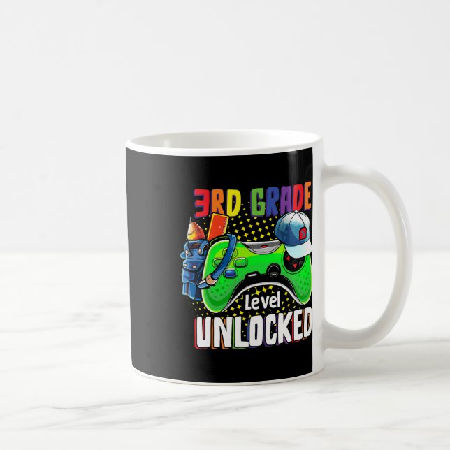Third Grade Level Unlocked Ck To School Video Game Coffee Mug (Right)