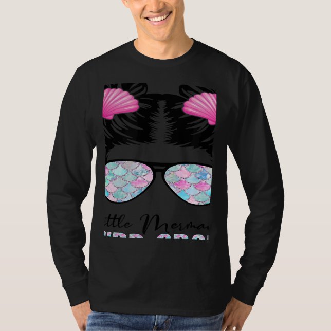 Third Grade Mermaid Messy Bun Back To School Tie D T-Shirt (Front)