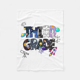 Third Grade Outer Space First Day Of School _1 Fleece Blanket