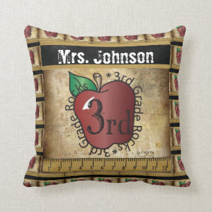 Third Grade Rocks Teacher Throw Pillow