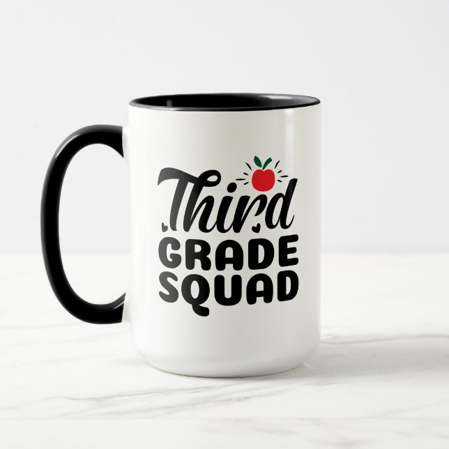 Third Grade Squad Wordart Mug (Left)