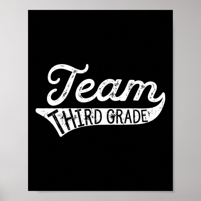 Third Grade - Student Teacher Back To School Tee  Poster (Front)