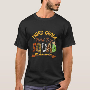 Third Grade Students School Zoo Field Trip Squad M T-Shirt