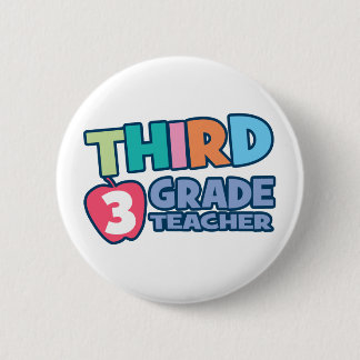 Third Grade Teacher Button