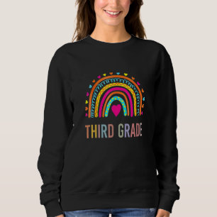 Third Grade Teacher Leopard Rainbow 3rd Grade Teac Sweatshirt