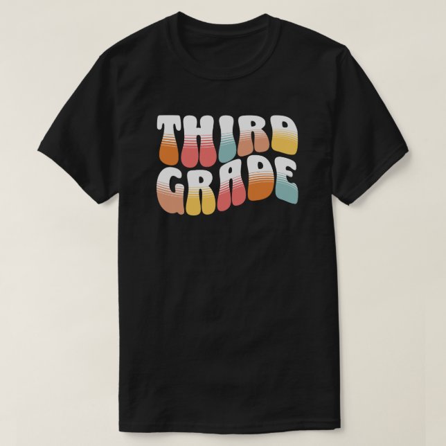 Third Grade Teacher T-Shirt (Design Front)
