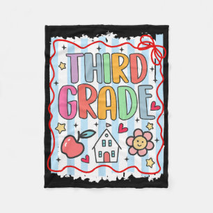 Third Grade Team Back To School 3rd Grade Fleece Blanket