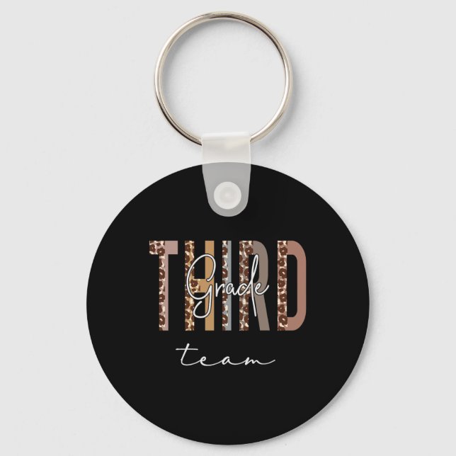Third Grade Team Hello Byck To School Appreciation Keychain (Front)