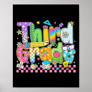 Third Grade Team Teacher Back To School 3rd Grade Poster