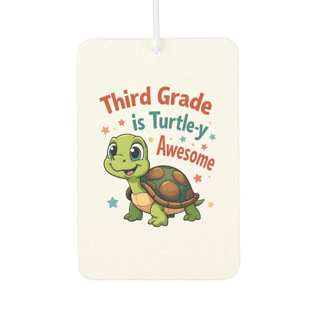 Third grade Turtle-y Awesome 3rd Grade Back to Sch Air Freshener (Front)