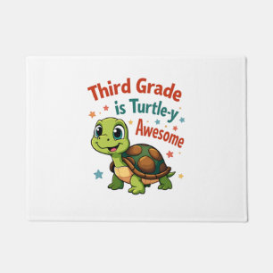Third grade Turtle-y Awesome 3rd Grade Back to Sch Doormat