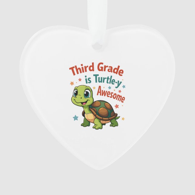 Third grade Turtle-y Awesome 3rd Grade Back to Sch Ornament (Front)