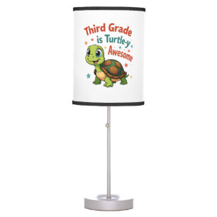 Third grade Turtle-y Awesome 3rd Grade Back to Sch Table Lamp