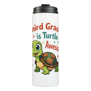 Third grade Turtle-y Awesome 3rd Grade Back to Sch Thermal Tumbler