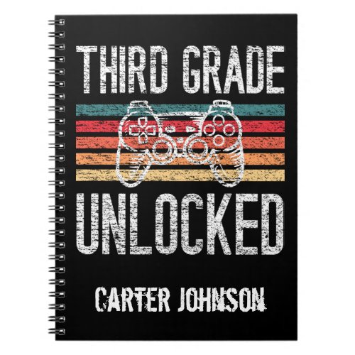  Third Grade Unlocked Back to School Personalized Notebook