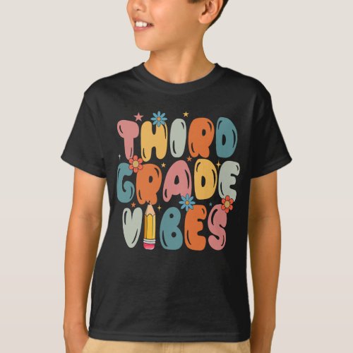 Third Grade Vibes 3rd Grade Team Kid Back School T_Shirt