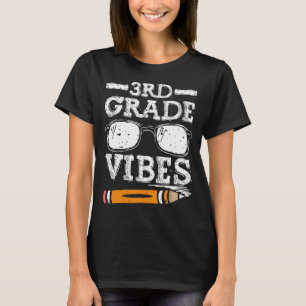 Third Grade Vibes - 3rd Grade Team Retro 1st Day T-Shirt