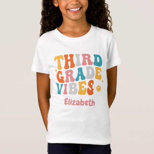 Third Grade Vibes Groovy Back_to_School T_Shirt