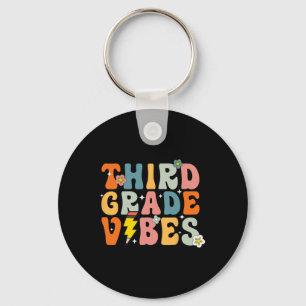 Third Grade Vibes Shirt 3rd Retro Back To School K Keychain