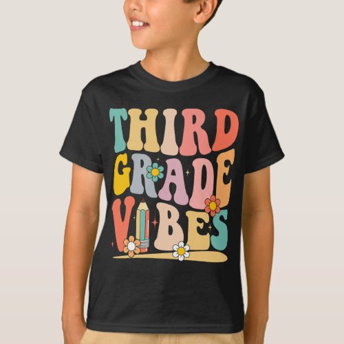 Third Grade Vibes Teacher Student T_Shirt