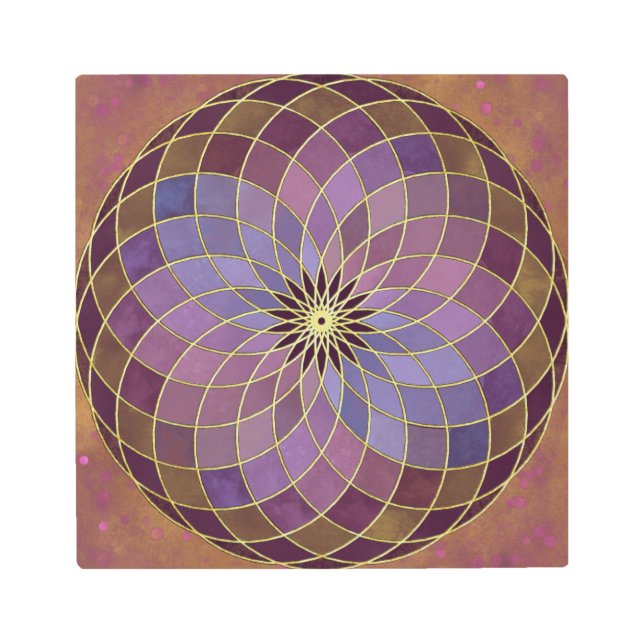 "Third Harmonic Lotus of Life"  Metal Print (Front)