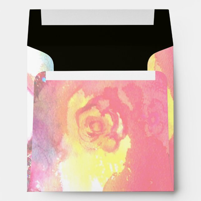 THIRD MASK ,detail  pink red yellow Envelope (Back (Bottom))