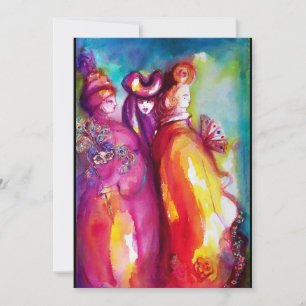 THIRD MASK masquerade ball ,gold red yellow blue Announcement