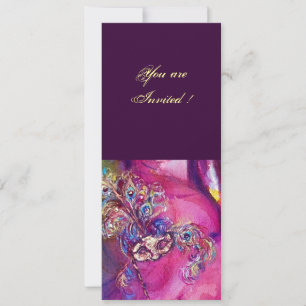 THIRD MASK masquerade ball ,gold red yellow blue Invitation