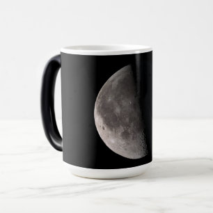 Third quarter phase moon NASA image Color Morph Mug