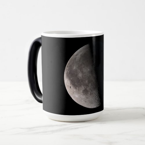 Third quarter phase moon NASA image  Magic Mug