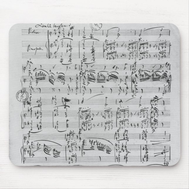 Third Sonata for piano and violin Mouse Pad (Front)