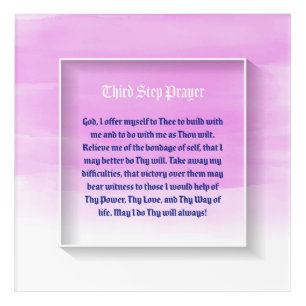 Third Step Prayer - Wall Art Décor 