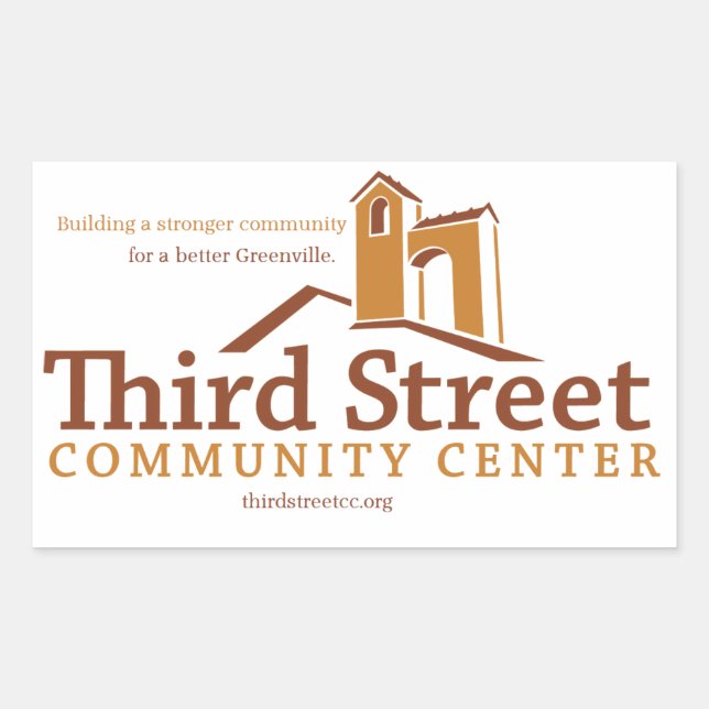 Third Street Community Center Vision Rectangular Sticker (Front)