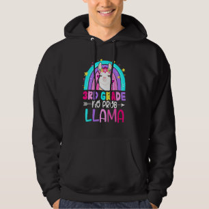 Third Team 3rd Grade Teacher Rainbow No Prob Llama Hoodie