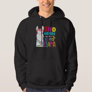 Third Team 3rd Grade Teacher Rainbow No Prob Llama Hoodie